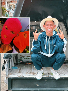 Fotomontaje de 'la Liendra' y 'Dani Duke', a propósito de que estuvieron camuflados en Salitre Mágico