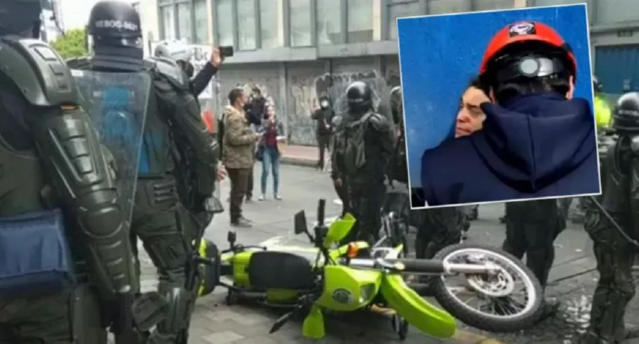 Disturbios donde un joven perdió uno de sus ojos habría empezado por la provocación de un policía en moto, en Bogotá