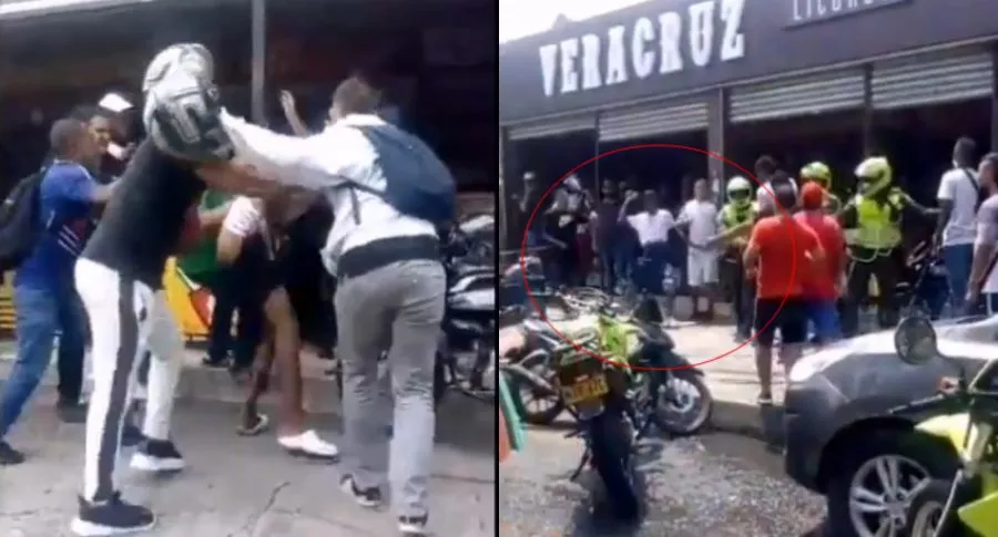 Video de ciudadanos golpeando a supuesto ladrón y apedrearon a la Policía.
