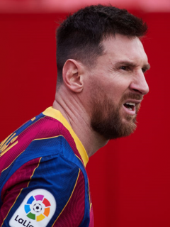Foto del Lionel Messi y Josep Bartomeu ilustra nota sobre 'Barçagate’ (fotomontaje Pulzo)