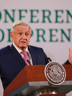 Presidente de México, en su habitual conferencia de prensa.