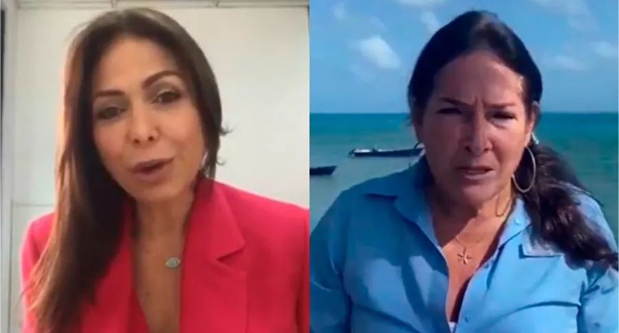 Discusión entre Diana Calderón y Susana Correa en entrevista en vivo