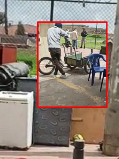 imágenes que dan cuenta del desalojo cerca de Bogotá.
