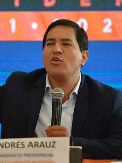 Foto de Andrés Arauz, candidato a la presidencia de Ecuador