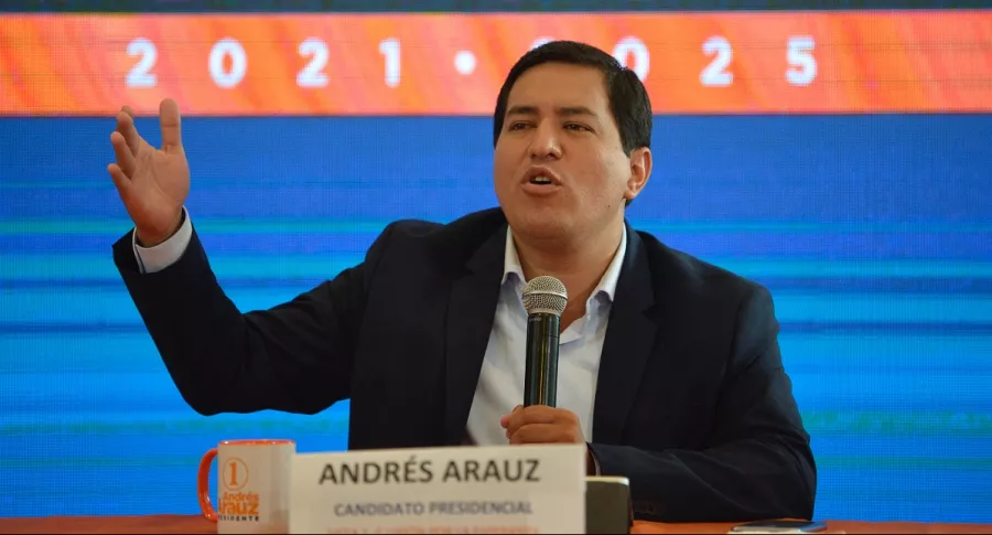 Foto de Andrés Arauz, candidato a la presidencia de Ecuador
