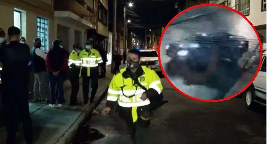 Imágenes de video del robo de camioneta que llevaba cajas térmicas para vacunas en Bogotá