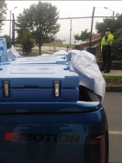 La Policía confirmó que en la camioneta también recuperaron las neveras para transportar vacunas en Bogotá