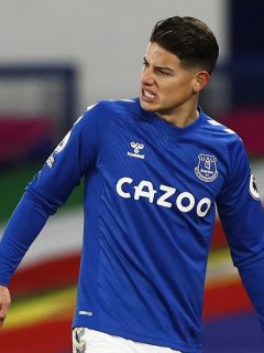 James Rodríguez lesionado, quien no fue convocado para el partido Albio vs Everton hoy