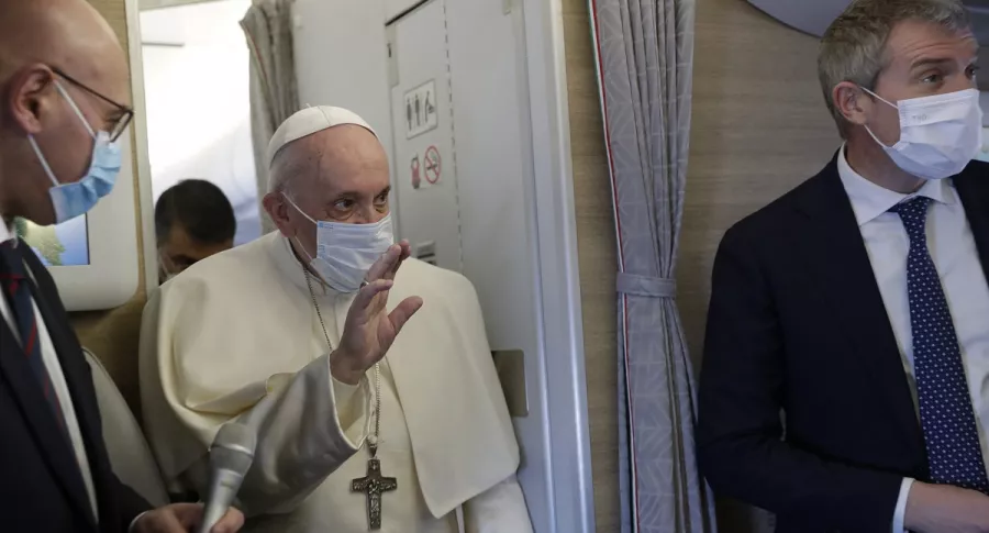Papa Francisco, a su llegada a Irak