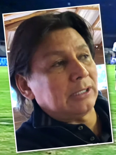 Eduardo Pimentel se queja de arbitraje del Chicó-Millonarios en Liga Betplay. Fotomontaje: Pulzo.