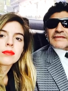 Polémico audio de Diego Armando Maradona donde acusa a su hija Dalma de robo. Imagen de referencia de ambos.
