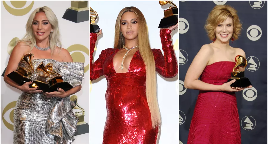 Foto de Lady Gaga, Beyoncé y Alison Krauss, a propósito de las mujeres que más han ganado Grammy