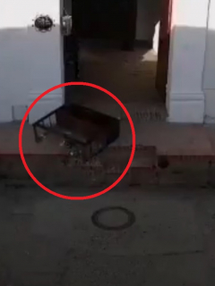 Capturas de pantalla del video del supuesto fantasma en Mompox. Bolívar