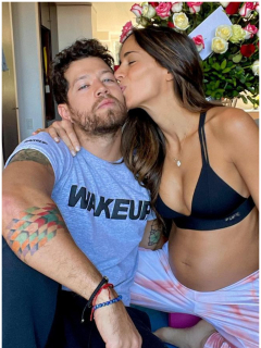 Foto de Juan David 'el Pollo' Echeverry y Valerie Domínguez, a propósito de su matrimonio