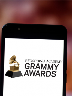 Foto del logo de los premios Grammy ilustra nota sobre cómo funcionará 'Grammy Debates with Watson