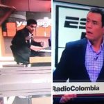 [Video] Accidente al aire en ESPN Colombia: pantalla gigante le cayó encima a periodista