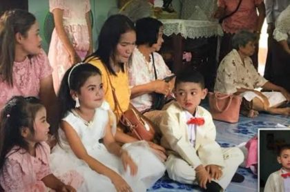 Video: Papás casan sus gemelos de 5 años, para limpiar posible karma, Tailandia