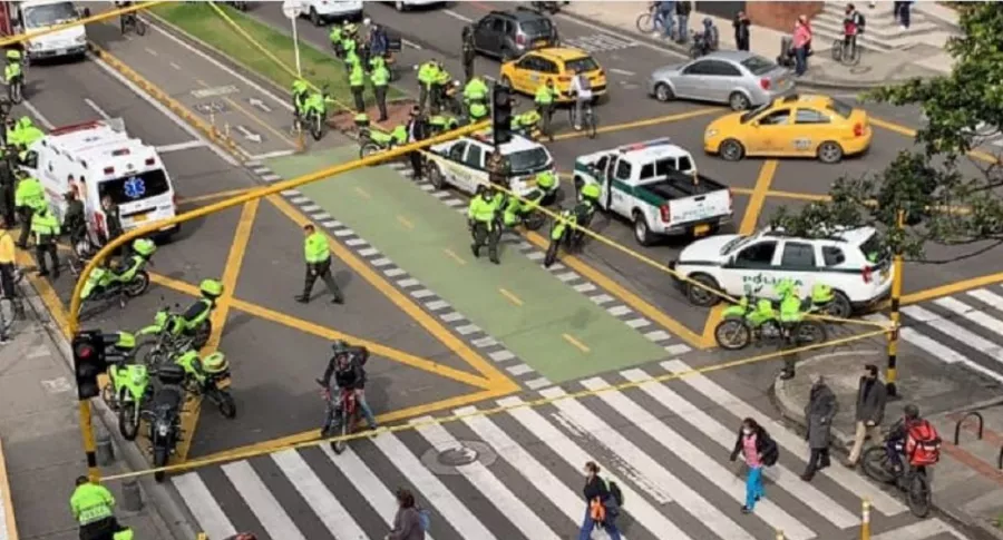 Balacera en Carrera Séptima de Bogotá hoy 10 de marzo, que habría dejado dos muertos
