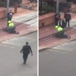 En video, la captura de un involucrado en balacera sobre la Carrera Séptima de Bogotá