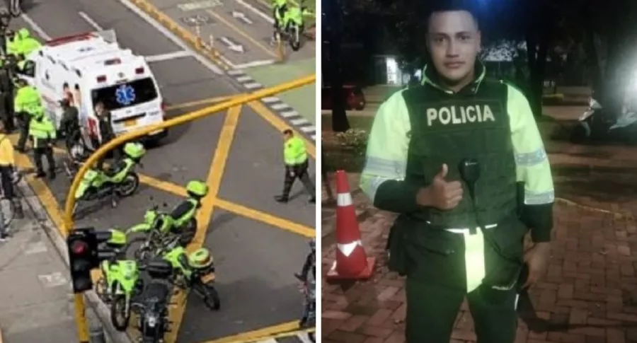 Edwin Caro Gómez, policía asesinado en balacera sobre la Carrera Séptima en Bogotá