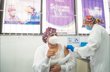 Verónica Machado, primera enfermera en ser vacunada, recibió segunda dosis contra el coronavirus en Sincelejo