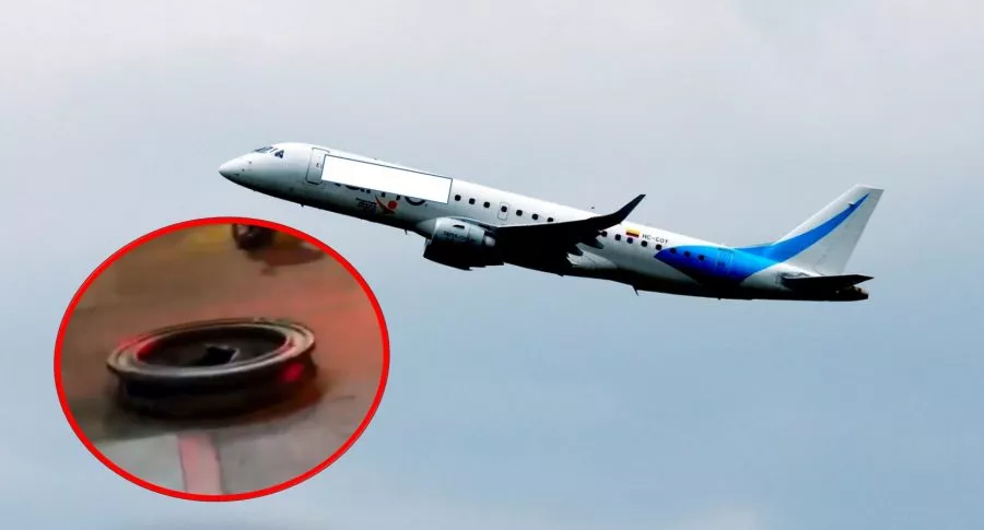 Avión y objeto que voló desde el Aeropuerto El Dorado, en Bogotá
