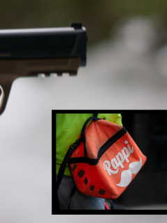 Imagen de arma que ilustra nota; Balacera en carrera Séptima de Bogotá: compañero de policía muerto da detalles