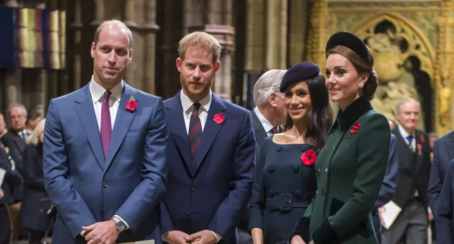 Foto de Príncipe William, príncipe Harry, Meghan Markle y Kate Middleton, a propósito de crítica por entrevista con Oprah Winfrey
