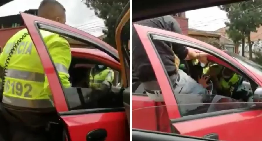Conductor que atropelló a un policía en Bogotá y fue capturado en una persecución