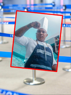 Imágenes que ilustran la vivencia del chef Edwards Cabarcas en un aeropuerto de México.