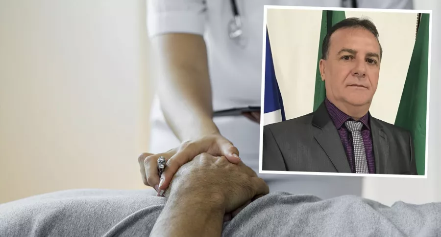 Enfermero toma la mano de paciente en hospital / Silvio Antonio Favero, diputado brasileño que falleció por COVID-19 y que propuso una ley contra la vacunación.