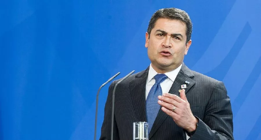 Juan Orlando Hernández, presidente de Honduras acusado de recibir droga desde Colombia.