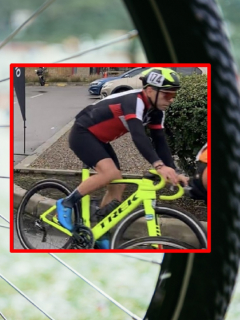 Imágenes que ilustran el robo al ciclista Juan Carlos Rodríguez.