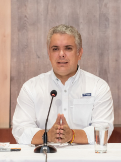 Proyecto para alargar el periodo y mandato de Iván Duque y otros altos cargos. Iván Duque, en Ibagué, marzo 2021.
