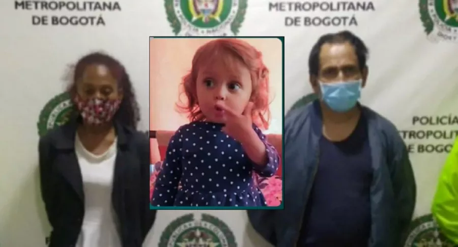 Carolina Galván y Nilson Díaz, capturados como presuntos responsables de desaparecer a la niña Sara Sofía en Bogotá