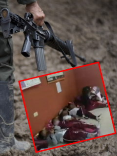 Imágenes que ilustran cómo niños se cubrieron de hostigamiento de disidencias en el Cauca.