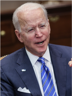 Foto de Joe Biden y Kamala Harris, a propósito de que él la llamó presidente.