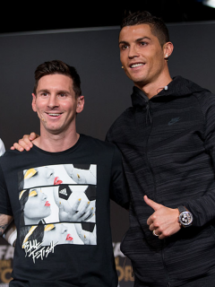 Foto de Messi, Ronaldo y Neymar ilustra nota sobre que David Beckham quiere contratarlos.
