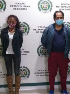 Imagen de la captura de la madre de Sara Sofía Galván y de su compañero sentimental, señalado de proxeneta