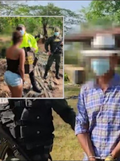 Momento en que el Gaula de la Policía rescata a la menor, de 14 años, secuestrada hace 4 por el padrastro