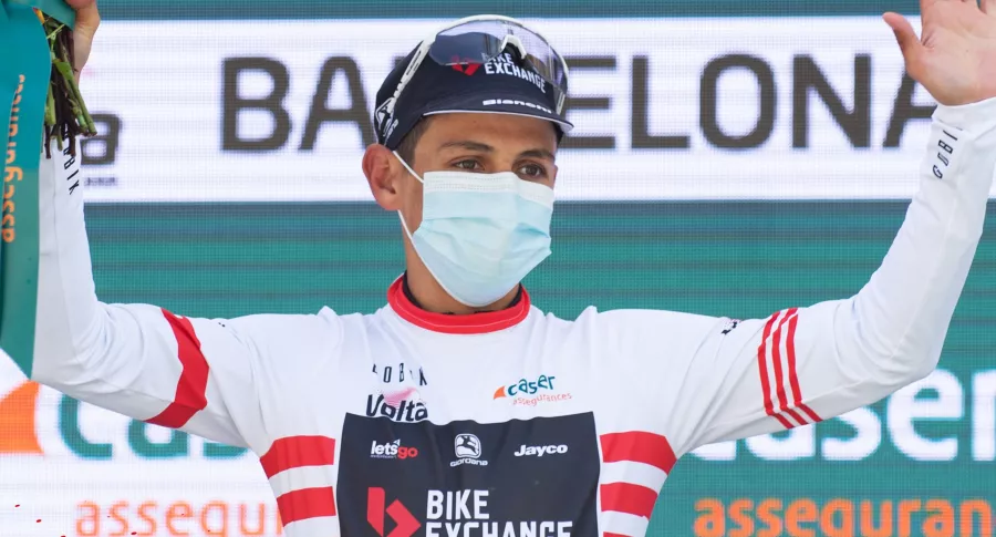 Esteban Chaves, campeón de montaña y por puntos en Vuelta a Cataluña. Imagen del ciclista colombiano.