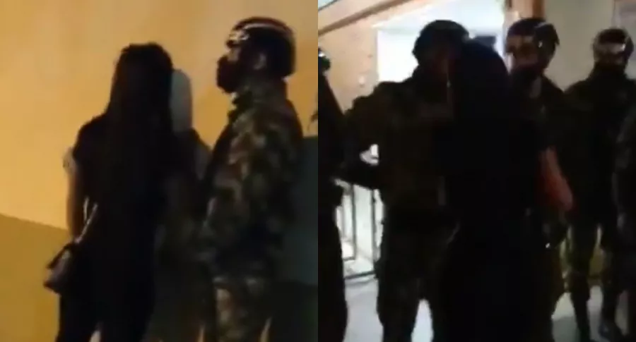 Revelan otro video la mujer que abofeteó a soldado.