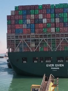 El barco Evere Given ya fue desencallado.