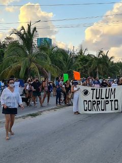 Protestas en Tulum por muerte de salvadoreña por asfixia