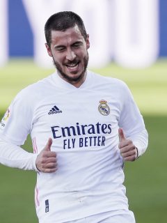 Eden Hazard, quien asistió a entrenamiento del Real Madrid en su Lamborghini de casi medio millón de euros