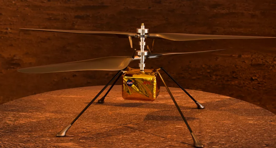 Foto del Ingenuity ilustra nota sobre helicóptero que volará Marte
