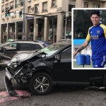 [Video] Jorman Campuzano se estrelló en su camioneta en lujoso barrio de Buenos Aires