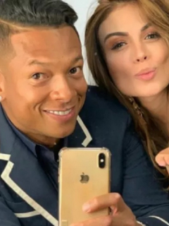 Fredy Guarín y Sara Uribe, quien le envió un mensaje de apoyo al jugador de Millonarios luego de que fuera detenido