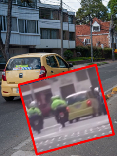 Imágenes que ilustran una persecución en Bogotá.