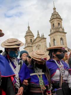 Paro nacional 28 de abril: a sindicatos se unen líderes e indígenas del Cauca. Imagen del paro del 21 de noviembre.